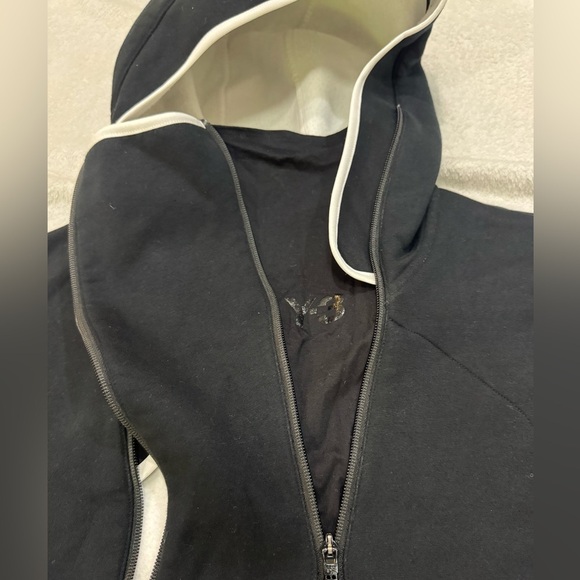 Rare Black Y-3 Adidas Fleece Zipper Hoodie - Picture 6 of 15